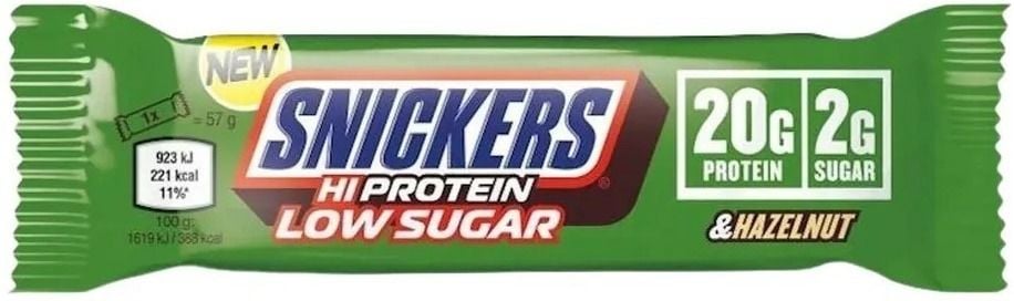 SNICKERS HIGH PROTEIN BAR LOW SUGAR HAZELNUT 57Gx 12 Adet