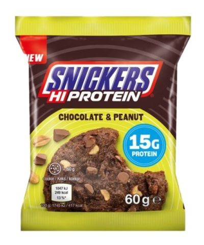 SNICKERS HIGH PROTEIN CHOCOLATE & PEANUT COOKIE 60G x 12 Adet