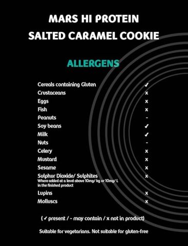 MARS HIGH PROTEIN SALTED & CARAMEL COOKIE 60G x 12 Adet