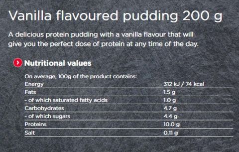 ZOTT PROTEIN PUDDING VANILLA 200G x 12adet